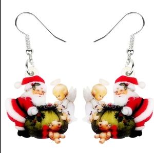 3 for $15 Santas Angel Acrylic Dangle Earrings